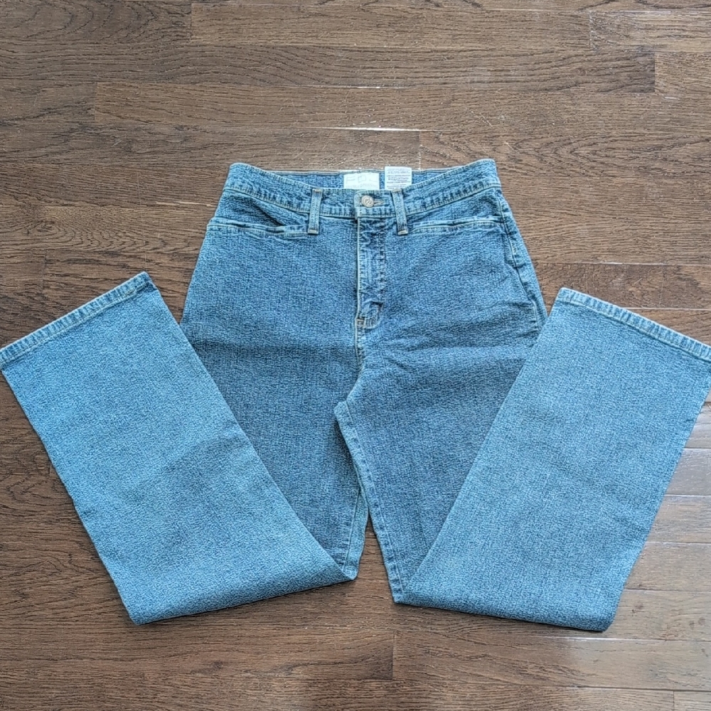 French Dressing Blue Straight Leg high Rise Ankle Crop Jeans Size 6